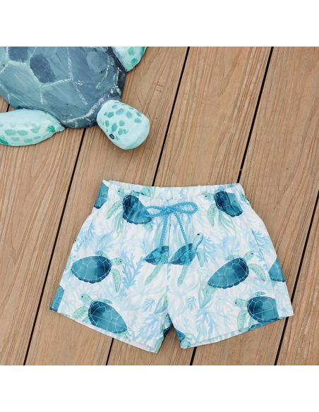 Tissu short de bain - Tortue