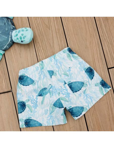 Tissu short de bain - Tortue