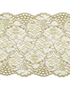 Wide elastic lace - Beige