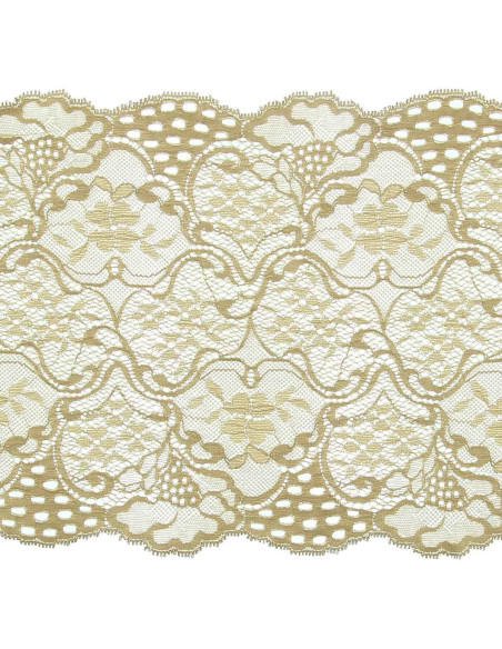 Wide elastic lace - Beige