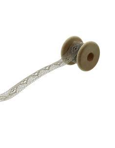 Dark beige cotton insertion lace