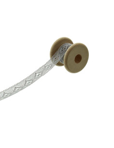 Cotton insertion lace - Gray