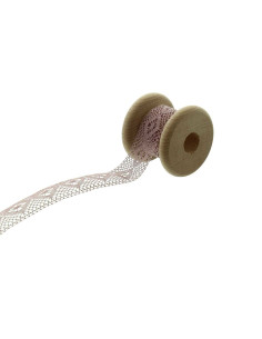 Cotton insertion lace - Old pink