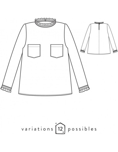 Passion Blouse Pattern - Atelier Scämmit