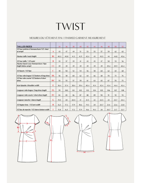 Patron de robe Twist - Maison Fauve