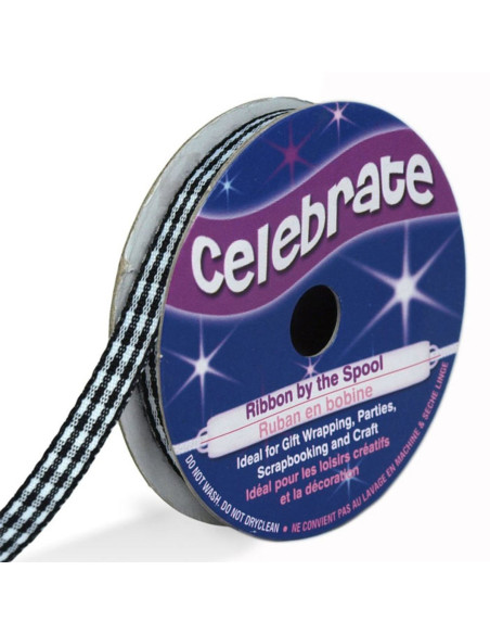 Vichy Celebrate black ribbon - 6 mm x 5 meters