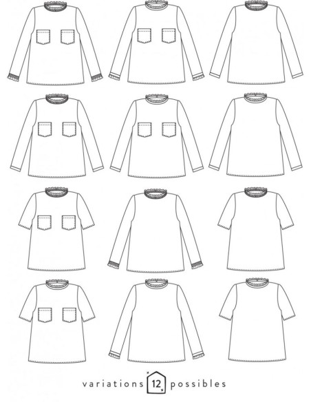 Passion Blouse Pattern - Atelier Scämmit