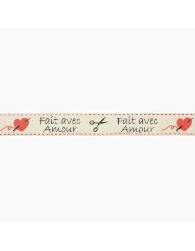 Ruban fantaisie étiquettes - Fait avec amour