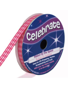 Vichy Celebrate fuchsia ribbon - 6 mm x 5 meters