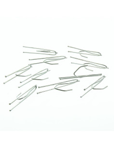 Staples with 2 Flemish fold branches, 30 mm with low hook head