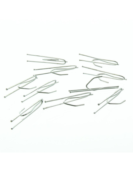 Staples with 2 Flemish fold branches, 30 mm with low hook head