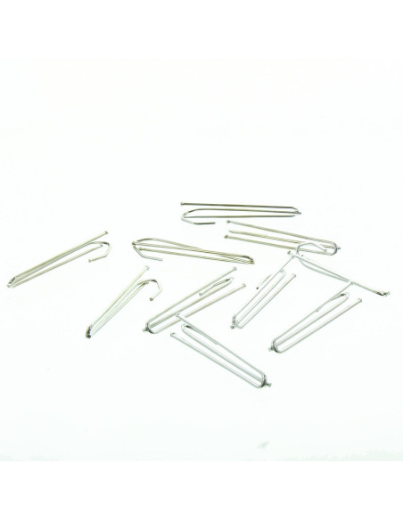 Staples with 2 Flemish fold branches, 30 mm head, high grip
