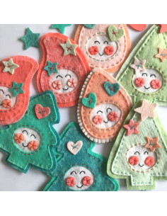 Kawaii Christmas felt kit