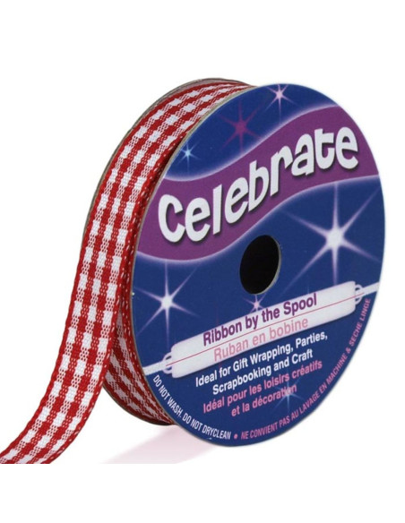 Vichy Celebrate red ribbon - 9 mm x 5 meters