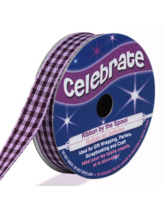 Vichy Celebrate ribbon violet - 9 mm x 5 meters