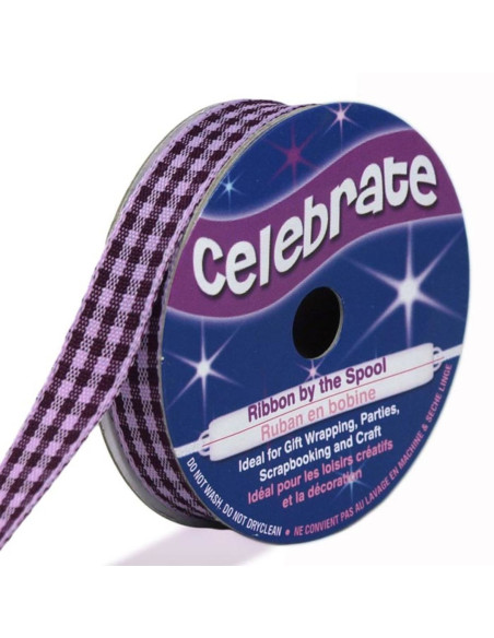 Vichy Celebrate ribbon violet - 9 mm x 5 meters