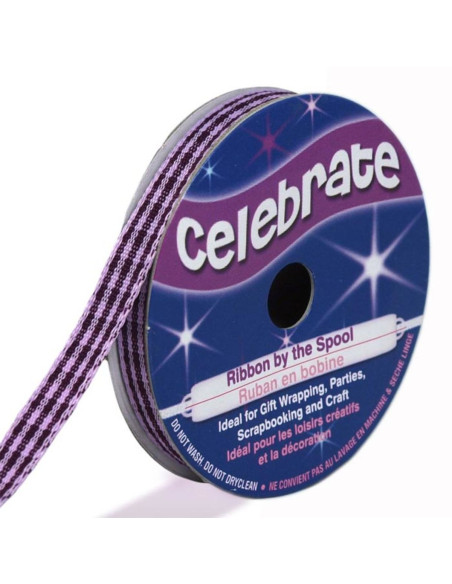 Vichy Celebrate ribbon violet - 6 mm x 5 meters