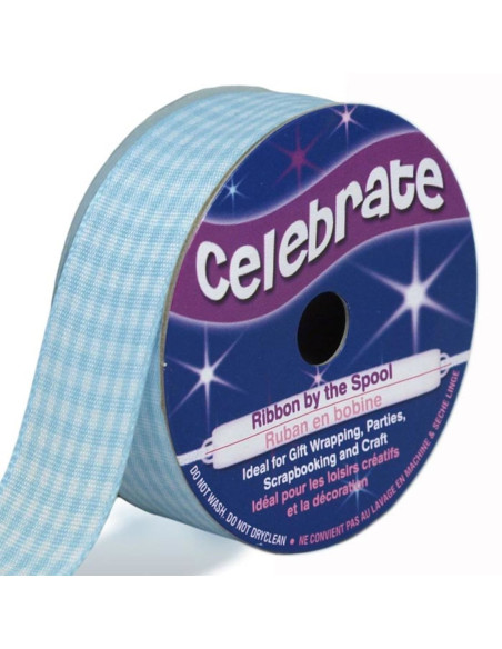 Vichy Celebrate ribbon light blue - 20 mm x 4 meters