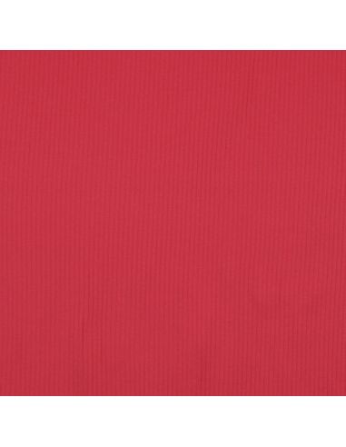 Ribbed cotton jersey fabric - Red