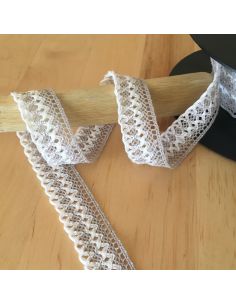 20mm Scalloped Lace - Gray