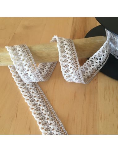 20mm Scalloped Lace - Gray