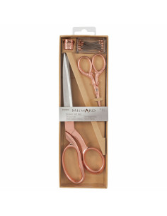 Sewing and embroidery scissors set, thimble, and pins - Rose gold
