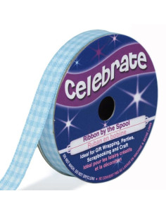 Vichy Celebrate ribbon light blue - 9 mm x 5 meters
