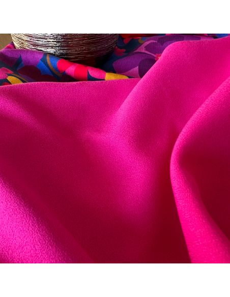 Tissu crêpe de viscose Fuchsia - My Dress Made