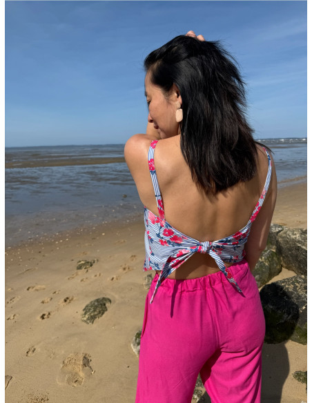 Tissu crêpe de viscose Fuchsia - My Dress Made