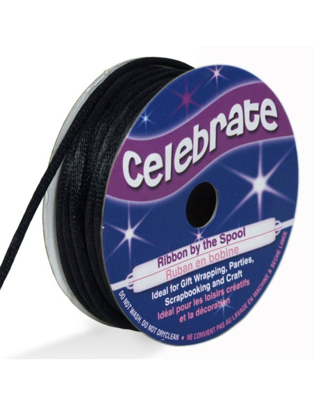 Black Celebrate lurex cord - 1.6 mm x 8 meters