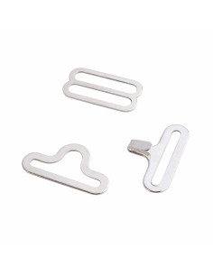 Set of 100 bow tie clips - Silver 2