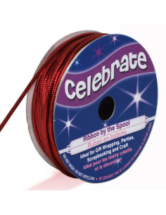 Red lurex cord Celebrate - 1.6 mm x 8 meters