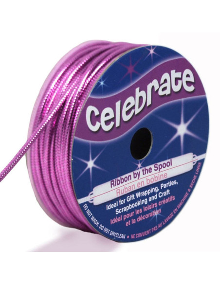 Celebrate rose lurex cord - 1.6 mm x 8 meters