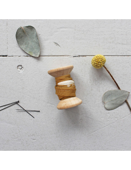 Moonstone Ochre Viscose Piping by the meter - Atelier Brunette