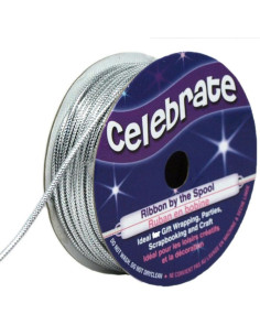 Silver lurex cord Celebrate - 1.6 mm x 8 meters