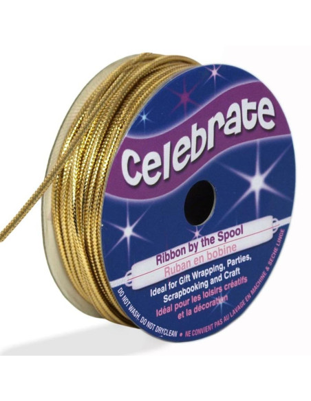 Lurex cord Celebrate gold - 1.6 mm x 8 meters
