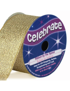 Celebrate gold metallic ribbon - 26 mm x 4 meters