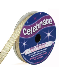 Celebrate gold metallic ribbon - 7 mm x 6 meters