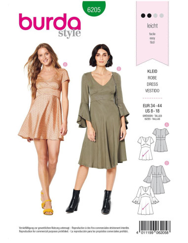 Dress pattern - Burda 6205