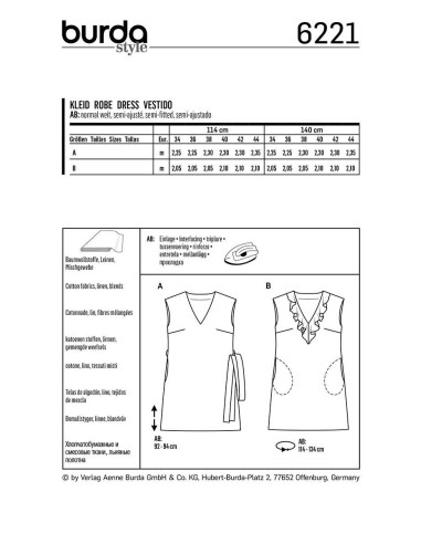 Dress pattern - Burda 6221