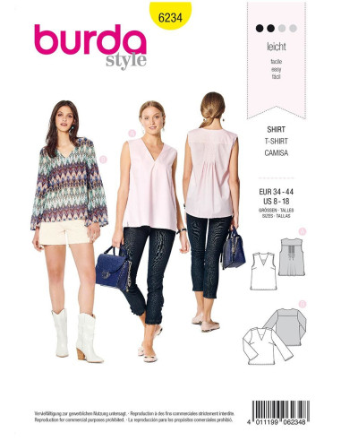 Blouse Pattern - Burda 6234