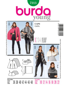 Cape pattern - Burda 7313