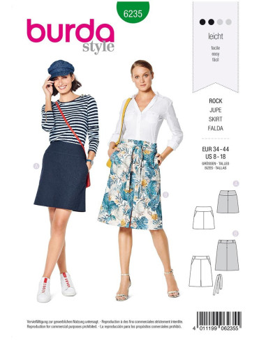 Skirt pattern - Burda 6235