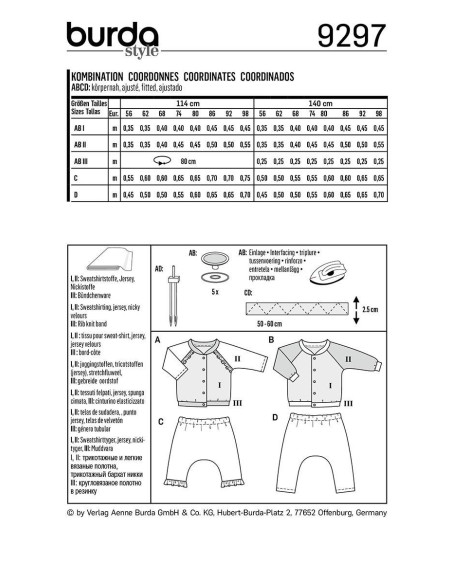 Jacket pattern - Burda 9297