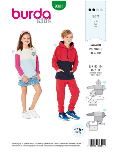 Sweatshirt pattern - Burda 9301