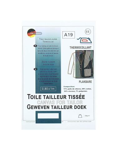 Woven fusible tailoring fabric - 0.80 x 1.00 m