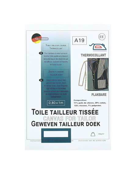 Woven fusible tailoring fabric - 0.80 x 1.00 m