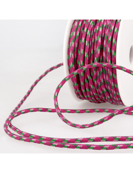 Multicolored sports cord - Fuchsia, pink, and green