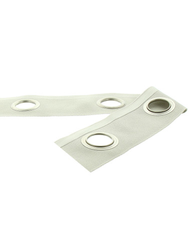 Matte silver eyelet tape - Linen