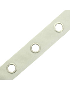 Matte silver eyelet tape - Linen 2